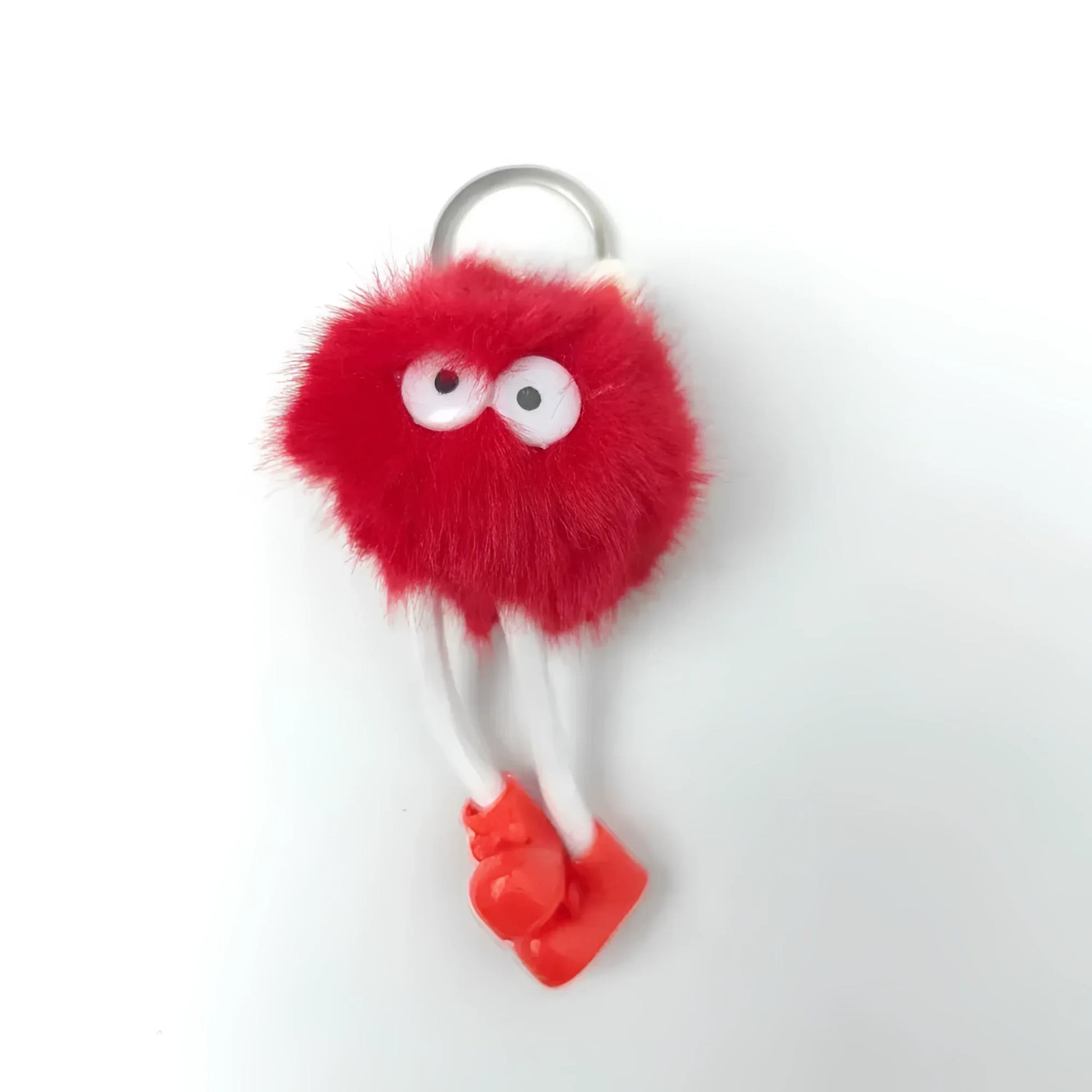 charm-per-borsa-personaggio-pom-ciondolo-portachiavi-rosso-soffice-698 - Stile Donna Bags