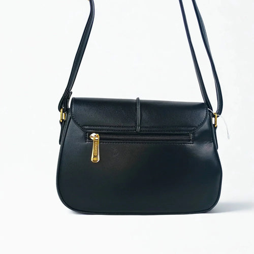 Charro Black Leather Flap Bag - MS-5944 - Stile Donna Bags