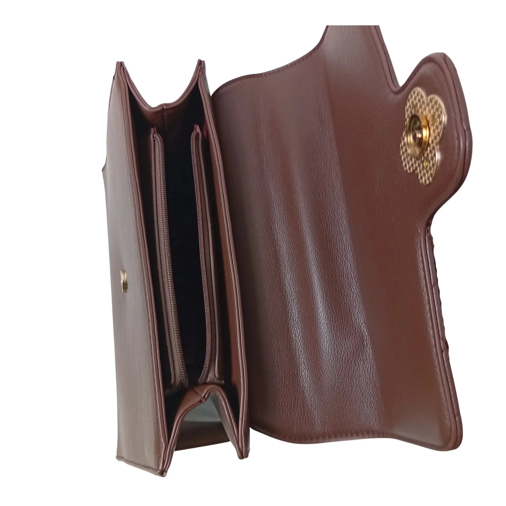 Clover clasp leather handbag MS-4458 - Stile Donna Bags