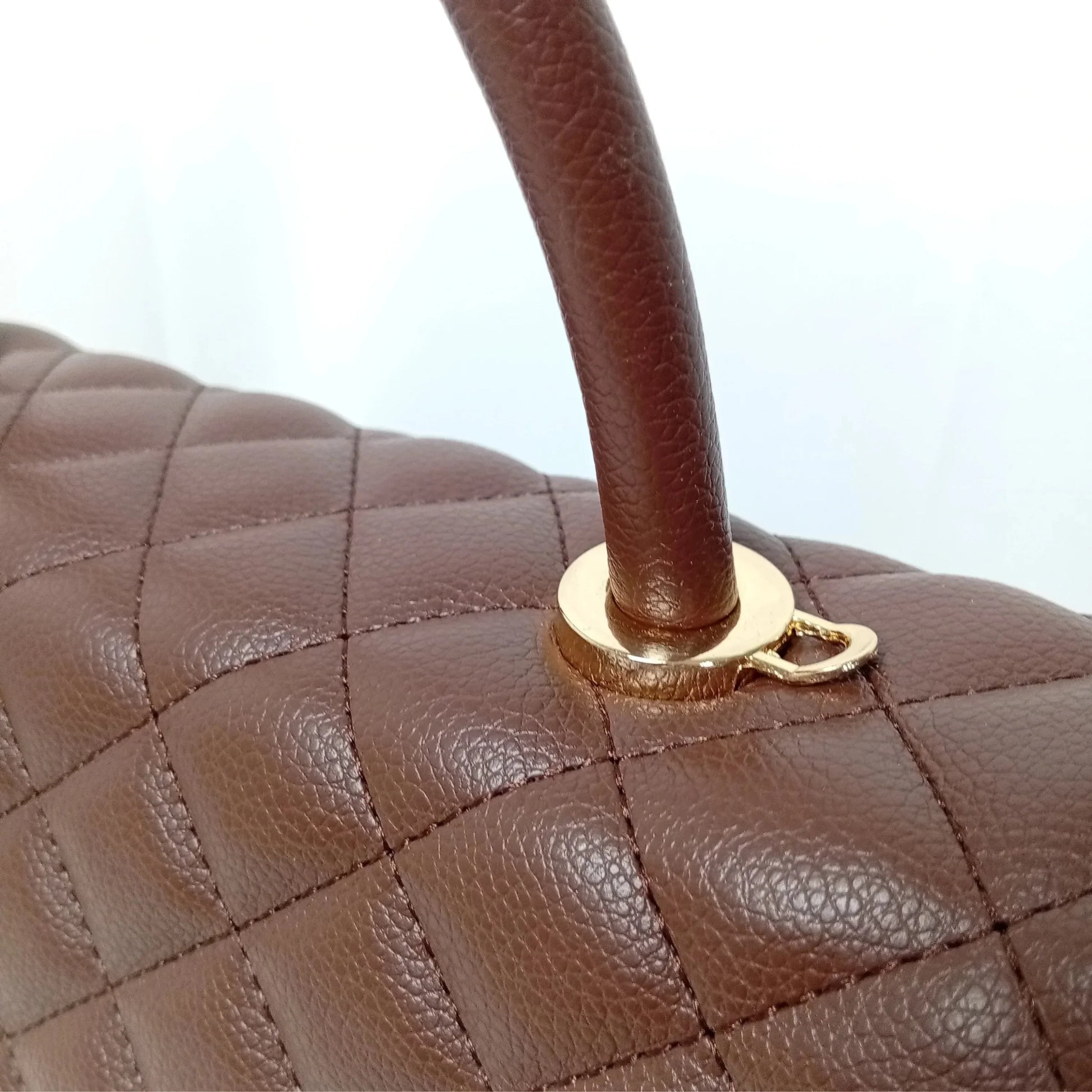 Clover clasp leather handbag MS-4458 - Stile Donna Bags