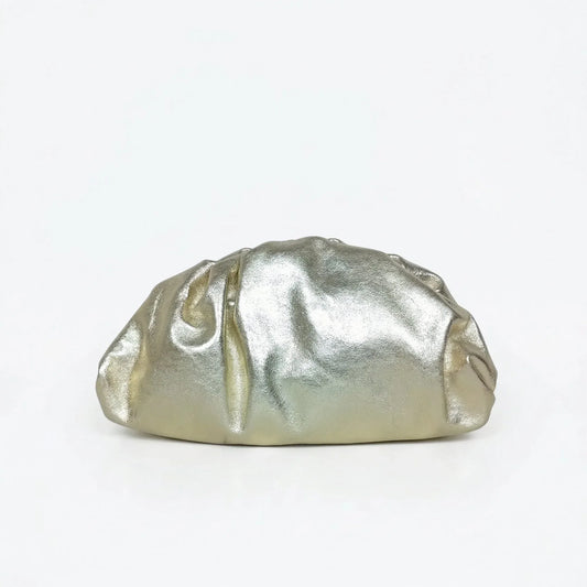 clutch-metallizzata-argento-in-vera-pelle-borsa-a-tracolla-pochette-927 - Stile Donna Bags