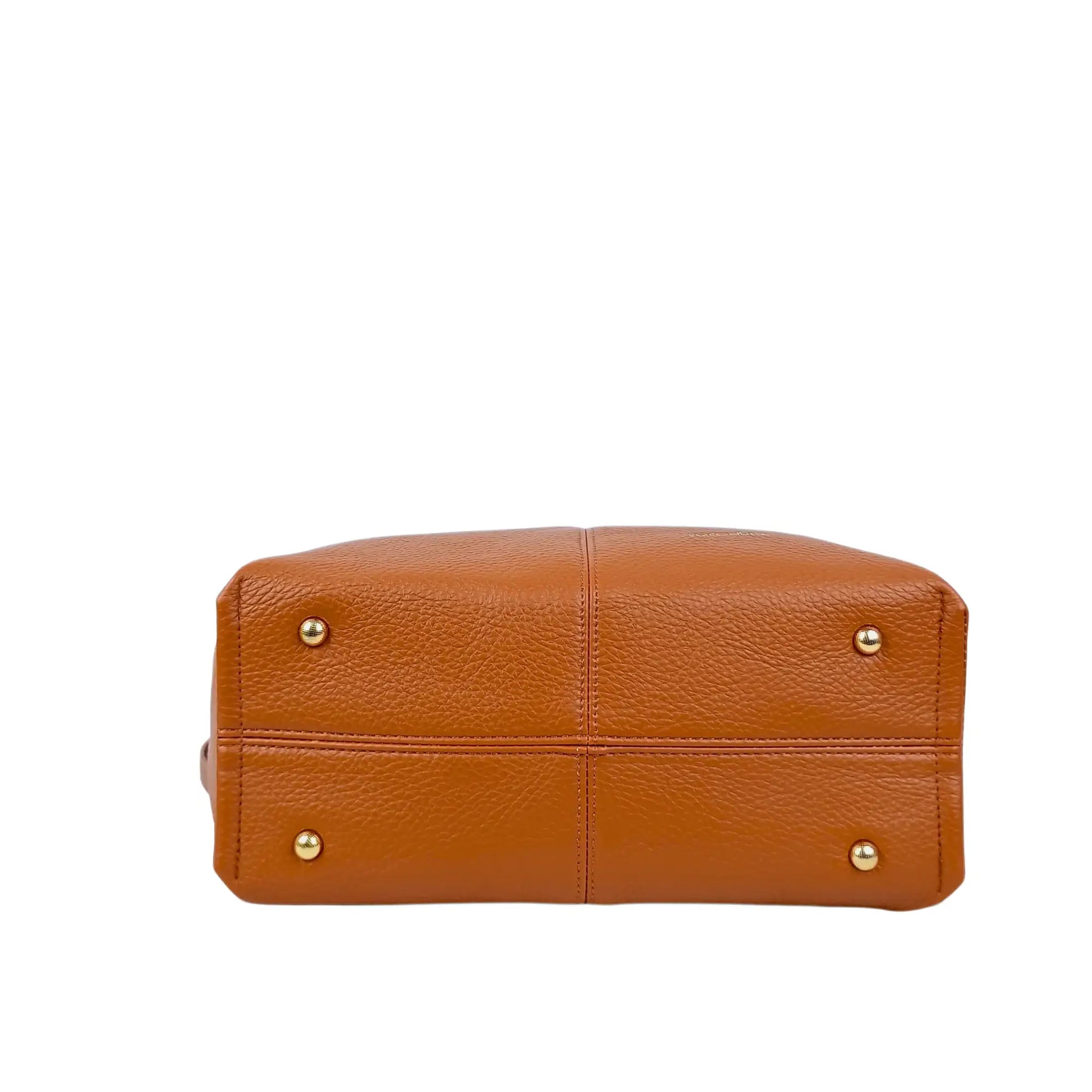 Coconuda Hobo brown leather shoulder bag with gold-tone studs, ideal for women’s bags & wallets online