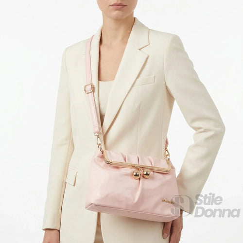 Coconuda Pochette Ecopelle Morbida con Chiusura a Scatto … | Dettaglio manico | ecopelle