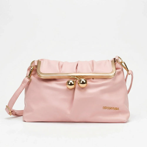Coconuda Pochette Ecopelle Morbida con Chiusura a Scatto … | Prospettiva indossata | ecopelle
