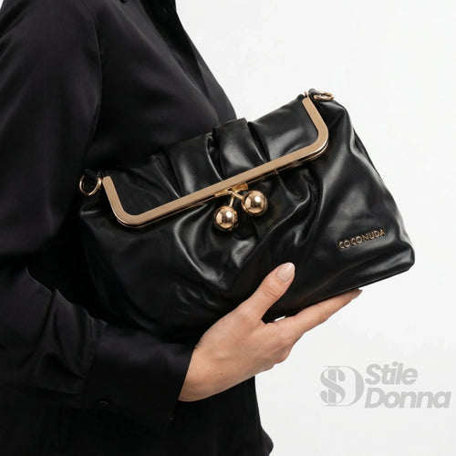 Coconuda Pochette Ecopelle Morbida con Chiusura a Scatto … | Interno e tasche | ecopelle