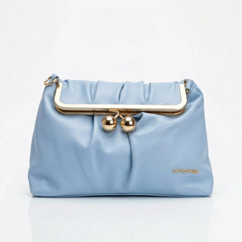 Coconuda Pochette Ecopelle Morbida con Chiusura a Scatto … | Dettaglio esterno | ecopelle | Nero
