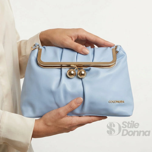 Coconuda Pochette Ecopelle Morbida con Chiusura a Scatto … | Vista dall'alto | ecopelle