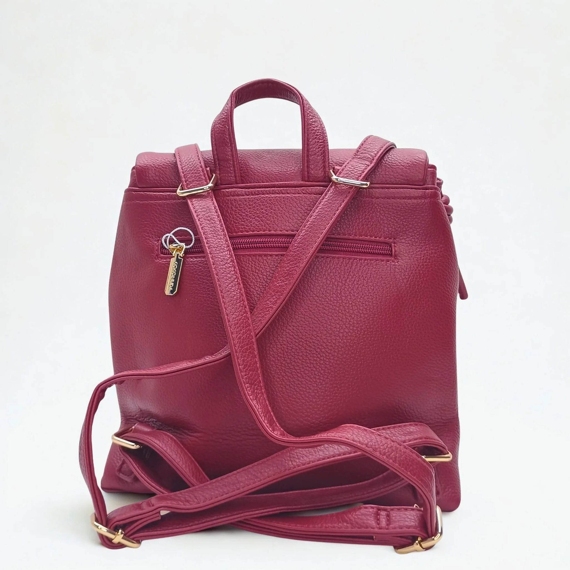 Red Backpack with Adjustable Straps - MS-0090 - Stile Donna Bags