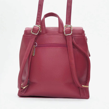 Red Backpack with Adjustable Straps - MS-0090 - Stile Donna Bags