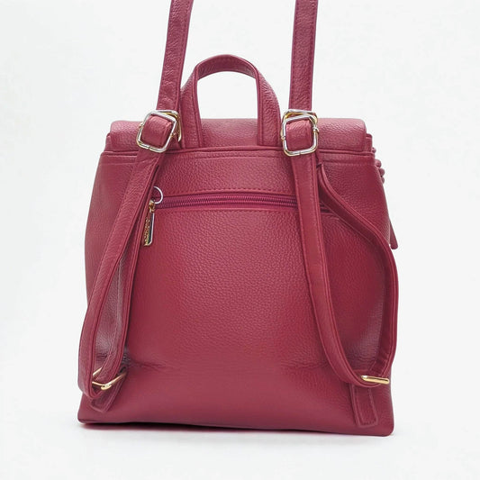 Red Backpack with Adjustable Straps - MS-0090 - Stile Donna Bags