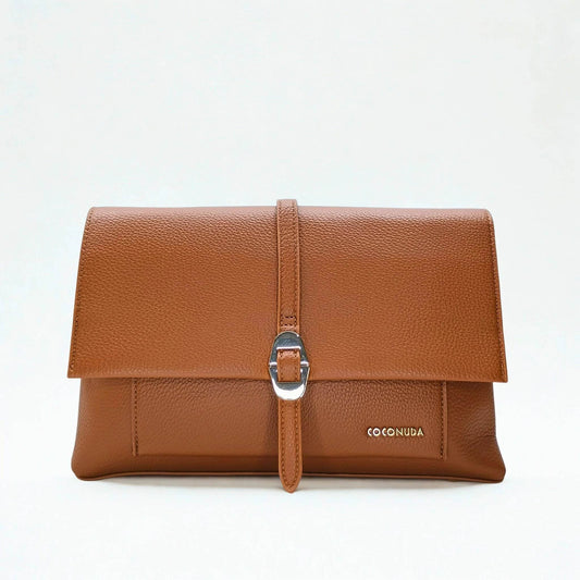 Brown Leather Clutch Bag - MS-9730 - Stile Donna Bags