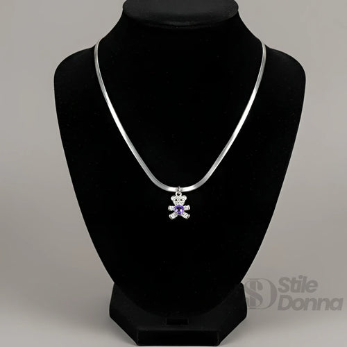 collana-sweetheart-con-ciondolo-orsetto-catena-serpente-100 - Stile Donna Bags