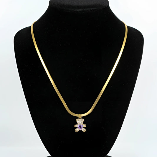 collana-sweetheart-con-ciondolo-orsetto-catena-serpente-964 - Stile Donna Bags