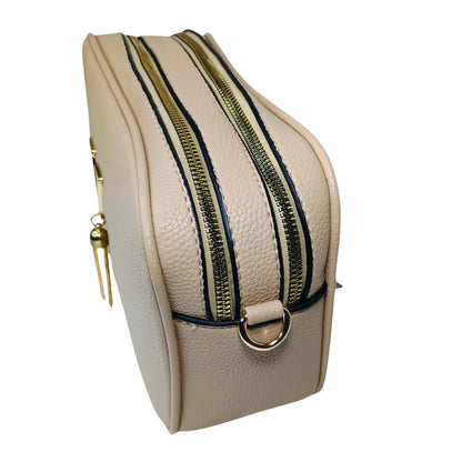 Crossbody Bag Double Zipper - MS-3745 - Stile Donna Bags