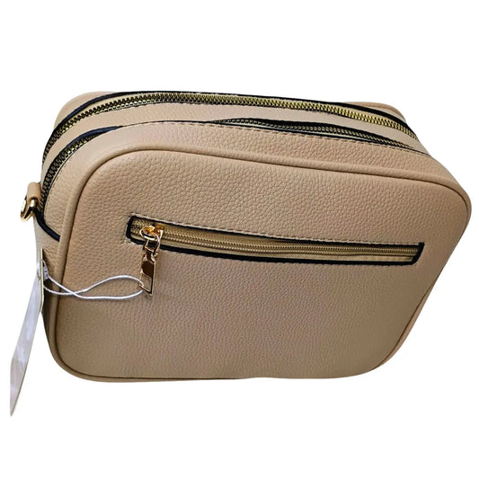 Crossbody Bag Double Zipper - MS-3745 - Stile Donna Bags