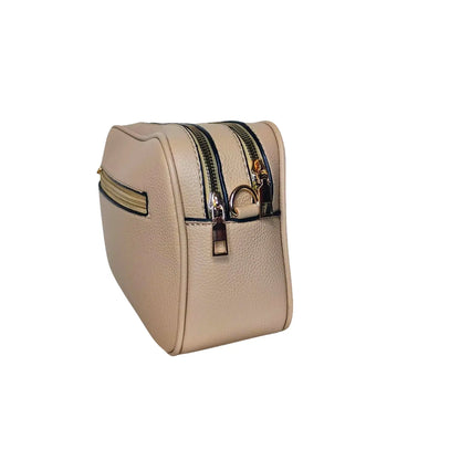 Crossbody Bag Double Zipper - MS-3745 - Stile Donna Bags