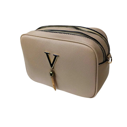 Crossbody Bag Double Zipper - MS-3745 - Stile Donna Bags