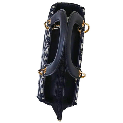 Navy and White Large Capacity Satchel Bag - Stile Donna Bags