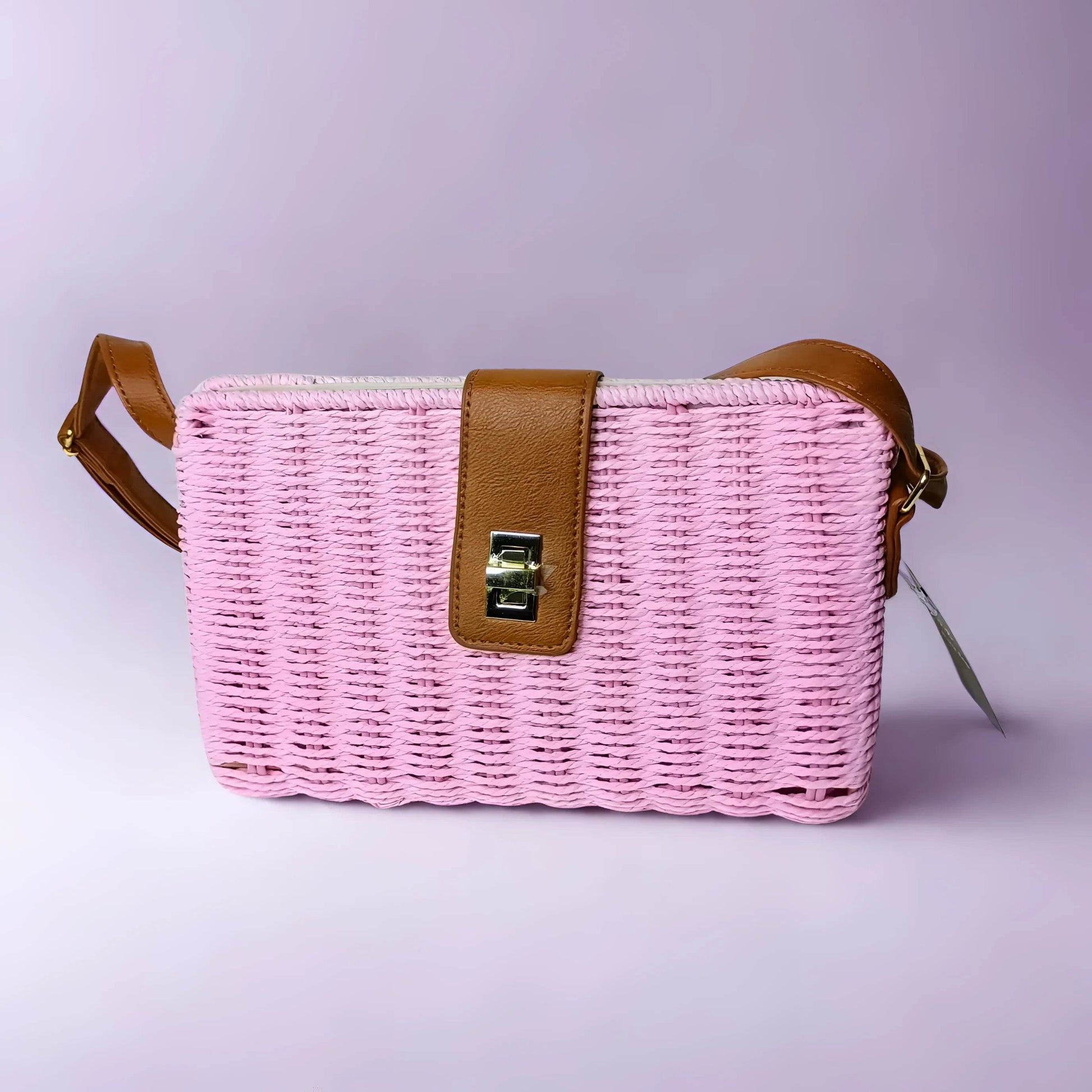 Shoulder Bag - Pink Woven - MS-5256 - Stile Donna Bags