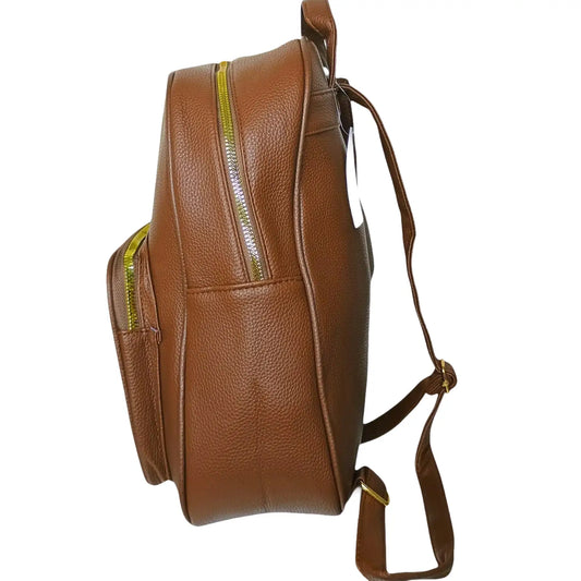 Elegant Brown Leather Backpack for Everyday - Stile Donna Bags