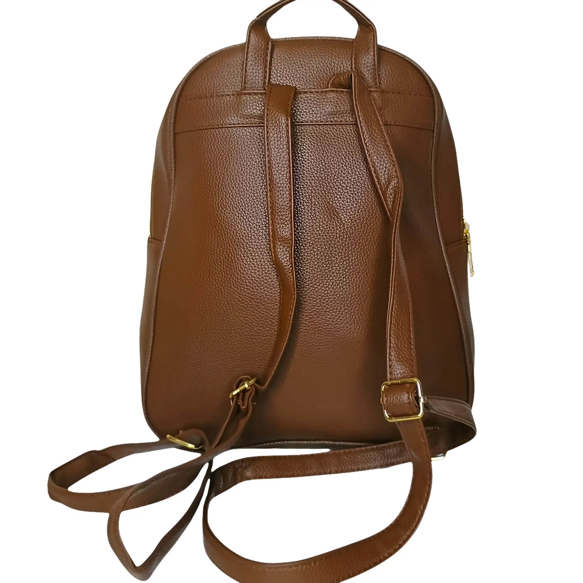 Elegant Brown Leather Backpack for Everyday - Stile Donna Bags