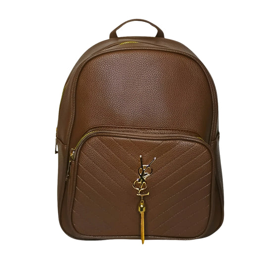 Elegant Brown Leather Backpack for Everyday - Stile Donna Bags