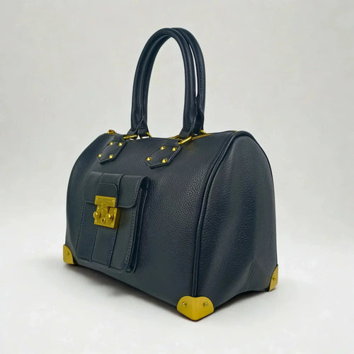 Enrico Doctor Bag - Black Leather MS-4449 - Stile Donna Bags