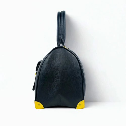 Enrico Doctor Bag - Black Leather MS-4449 - Stile Donna Bags