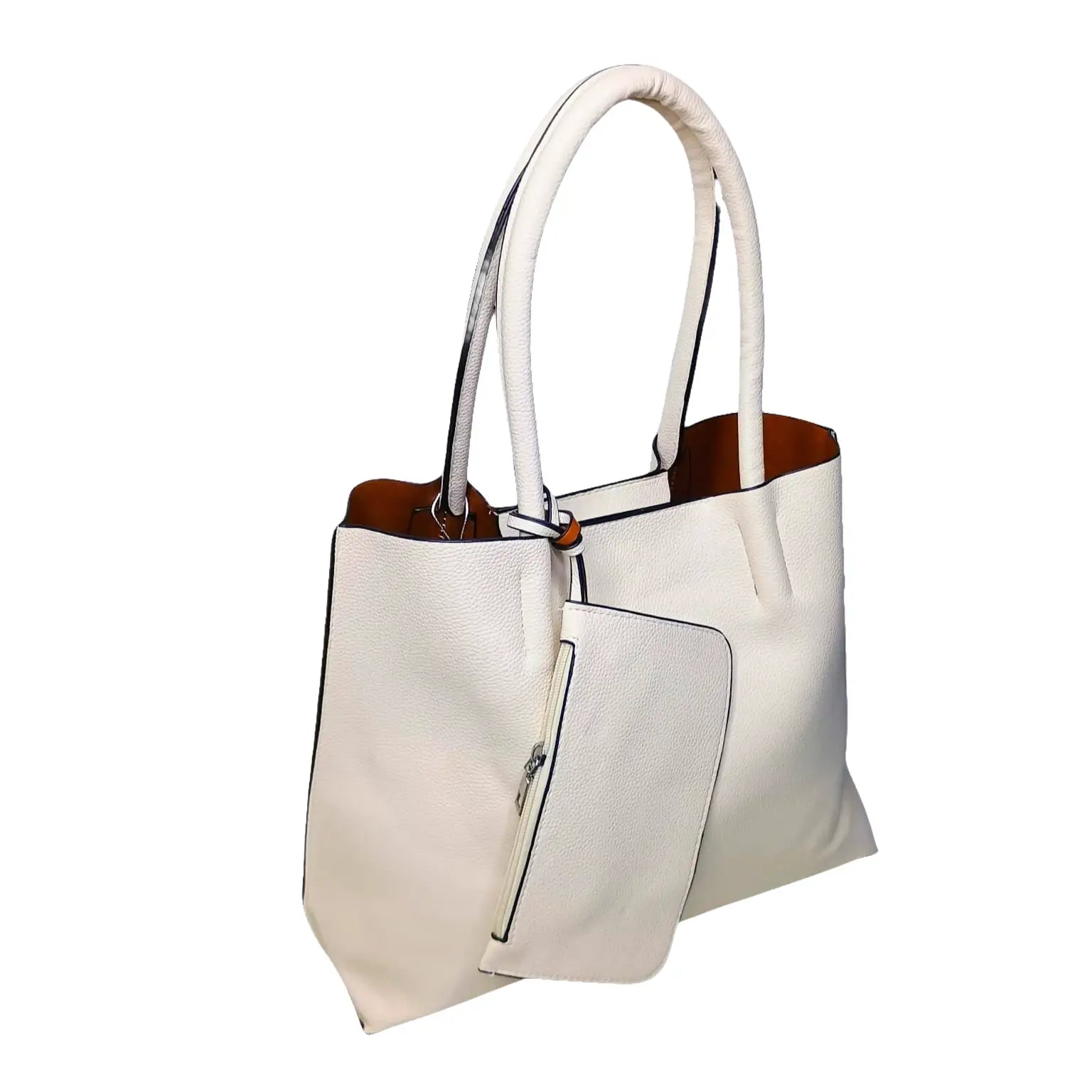 Faux Leather Tote Bag with Crossbody Included - Stile Donna Bags