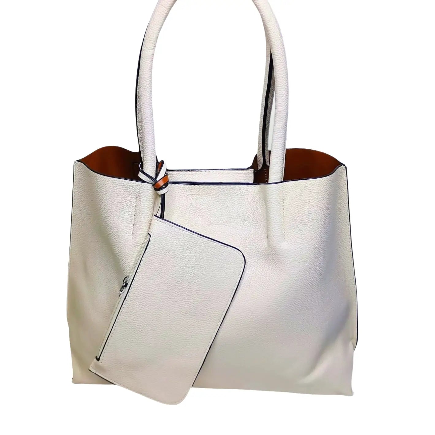 Faux Leather Tote Bag with Crossbody Included - Stile Donna Bags