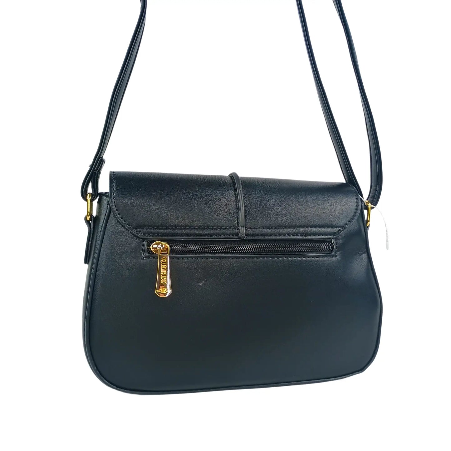 Flap Bag - Charro Black Leather - MS-1945 - Stile Donna Bags