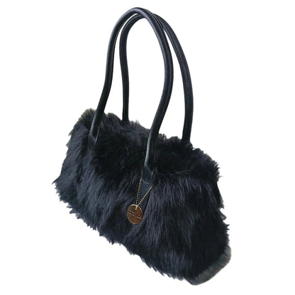 Fur Leather Handbag - MS-7158 - Stile Donna Bags