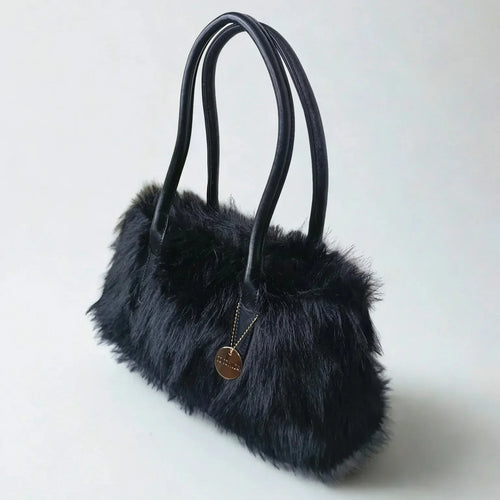Fur Leather Handbag - MS-7158 - Stile Donna Bags