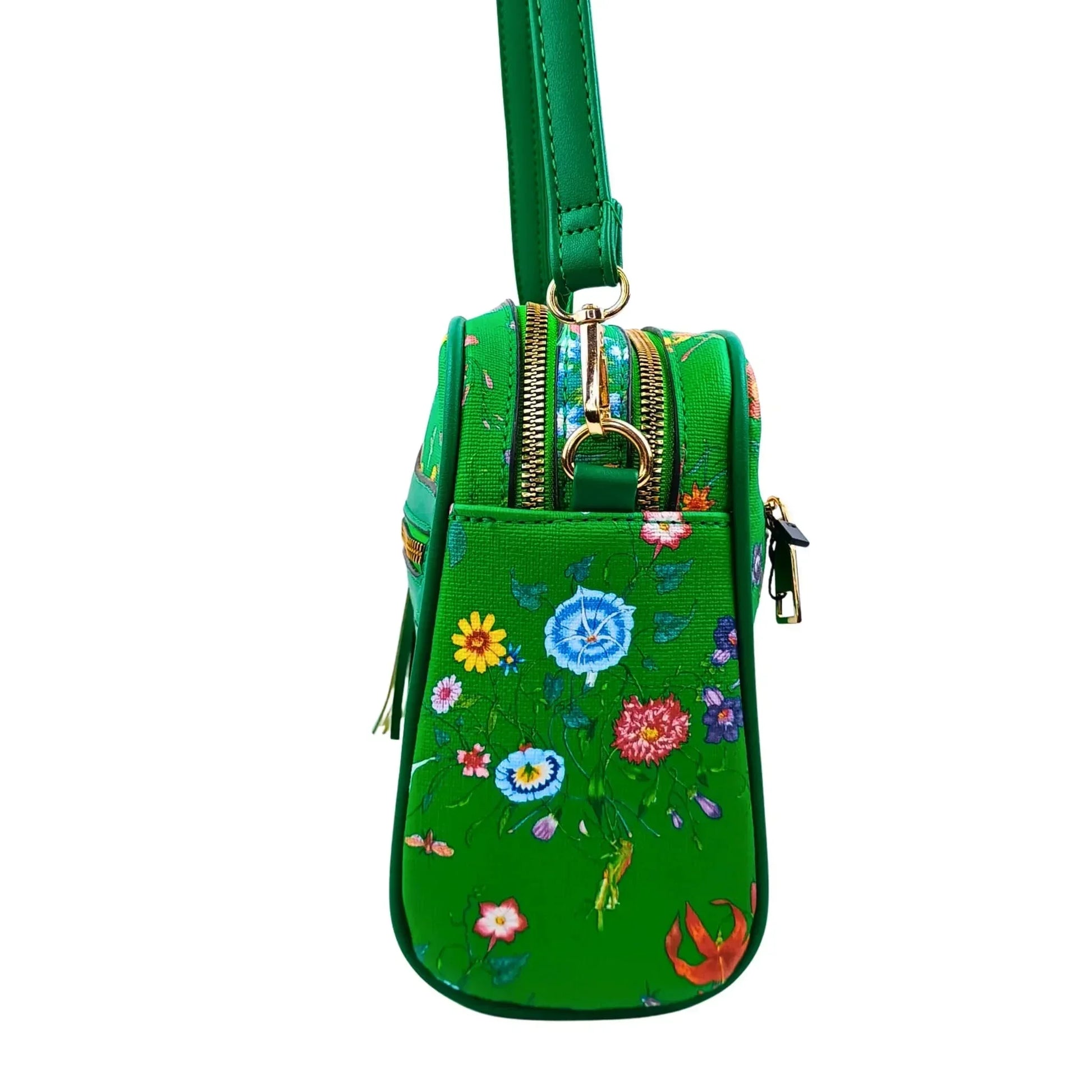 Green Flower Print crossbody bag - MS-1756 - Stile Donna Bags