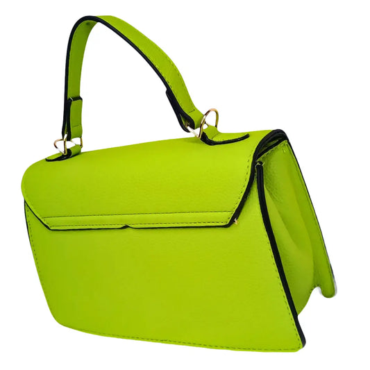 Green Mini Leather Handbag - MS-8647 - Stile Donna Bags