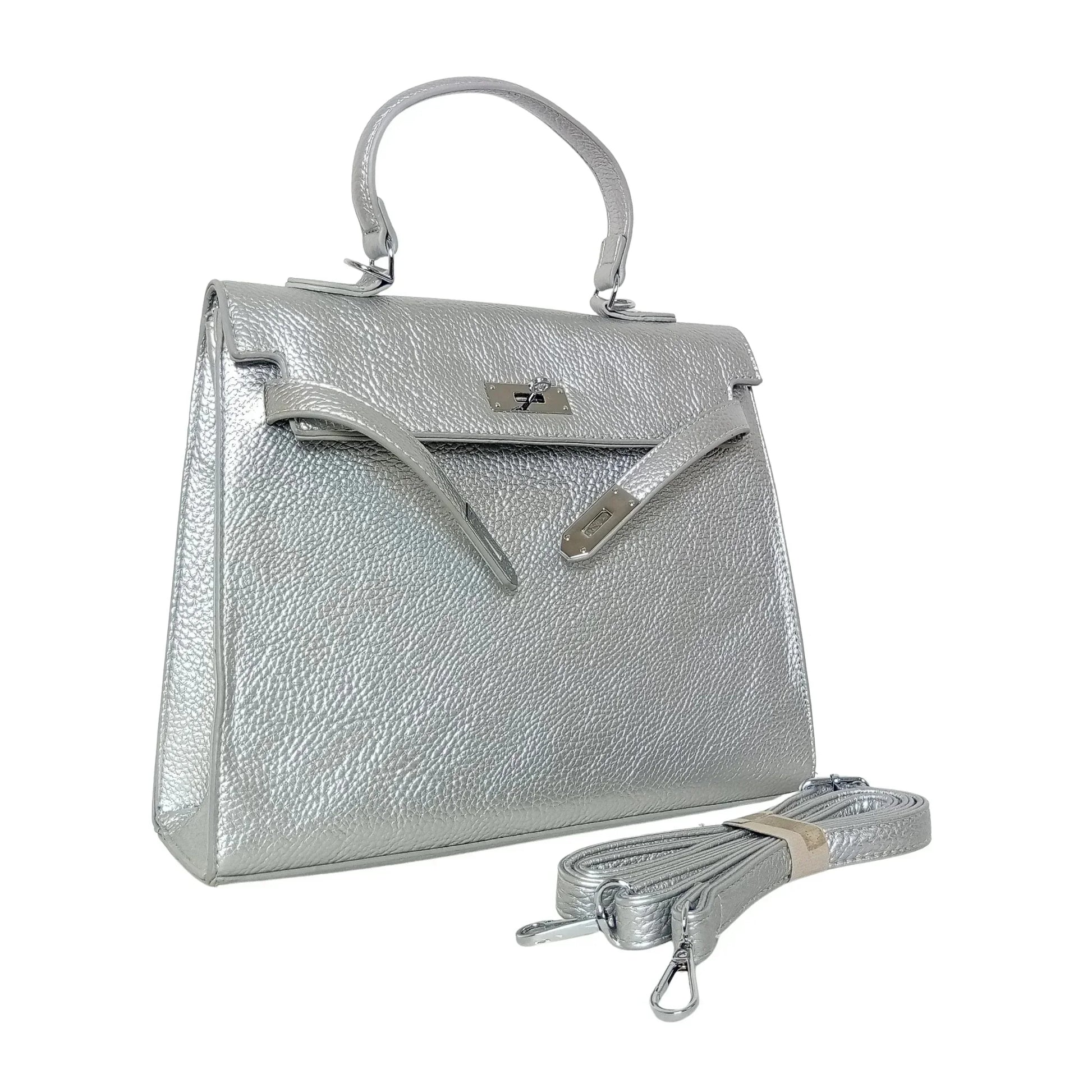 Handbag with Silver Metal Details MS-7528 - Stile Donna Bags