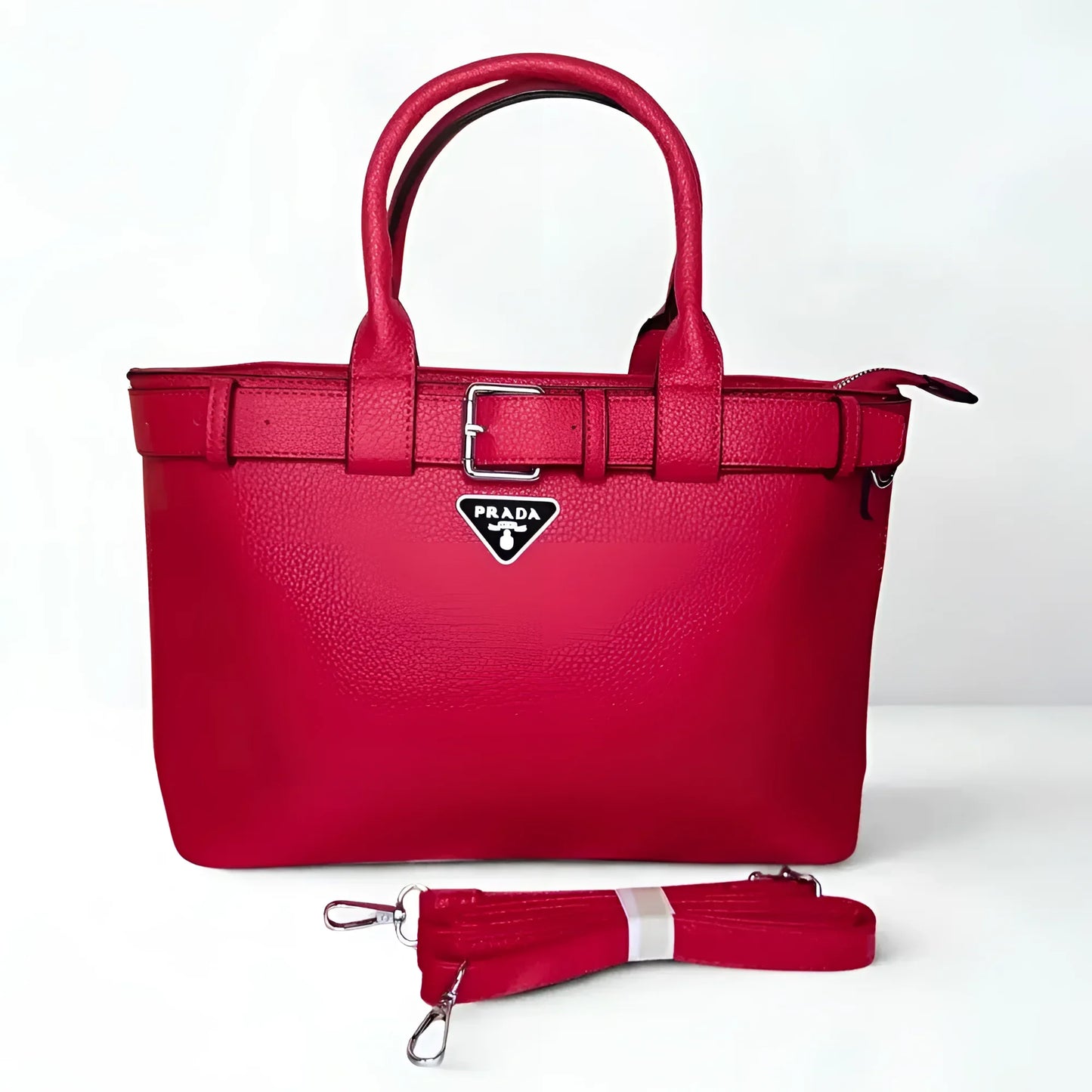 Shopper Bag for women color red and black - Red