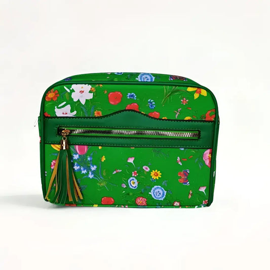 Ladies Handbag flower print with removable shoulder strap