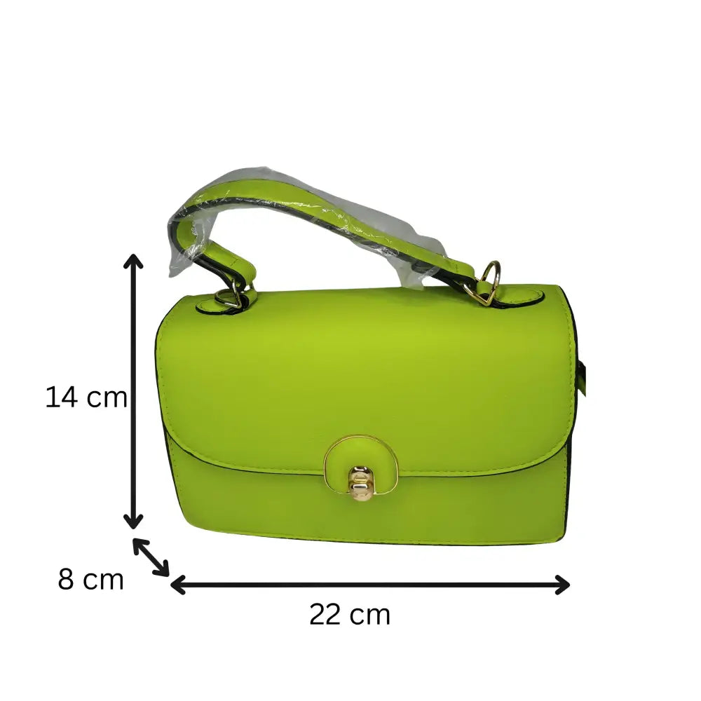 Ladies Mini Hand Bag - color green - Handbag