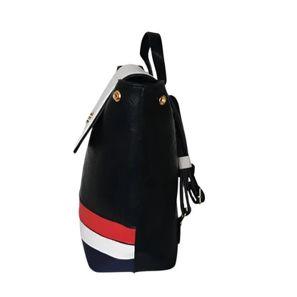 Leather Backpack with Adjustable Straps - MS-3472 - Stile Donna Bags