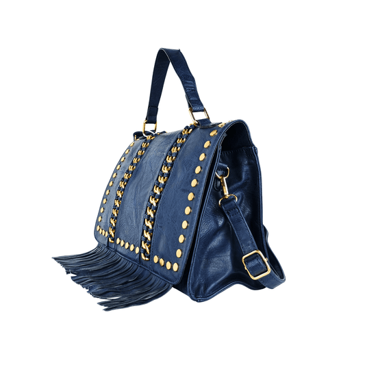 Leather handbag for women with removable shoulder strap - MS-5442 - Stile Donna Bags
