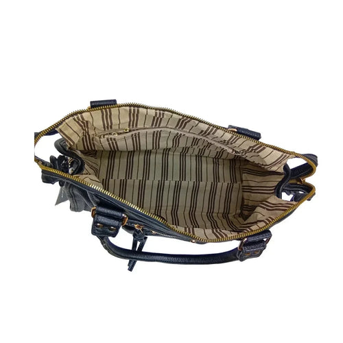 Leather handbag with gold-toned hardware MS-2202 - Stile Donna Bags