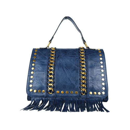 Leather handbag with metallic design - MS-5442 - Stile Donna Bags