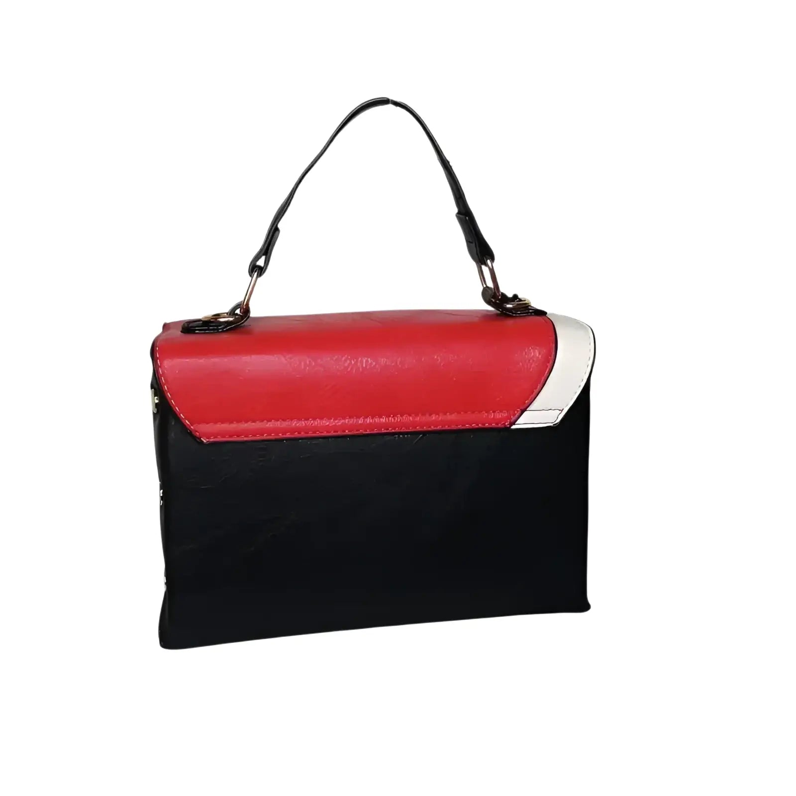 Leather Handbag with Removable Shoulder Strap - MS-7955 - Stile Donna Bags