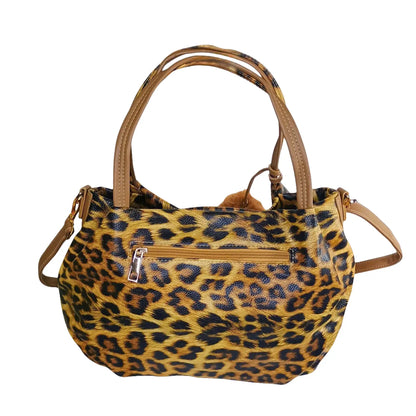 Leopard print handbag with removable shoulder straps - Stile Donna Bags