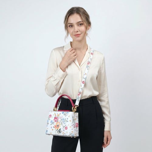 Borsa a Tracolla Rimovibile in Vera Pelle per Donne | Vista aggiuntiva 11 | vera pelle | Rosa