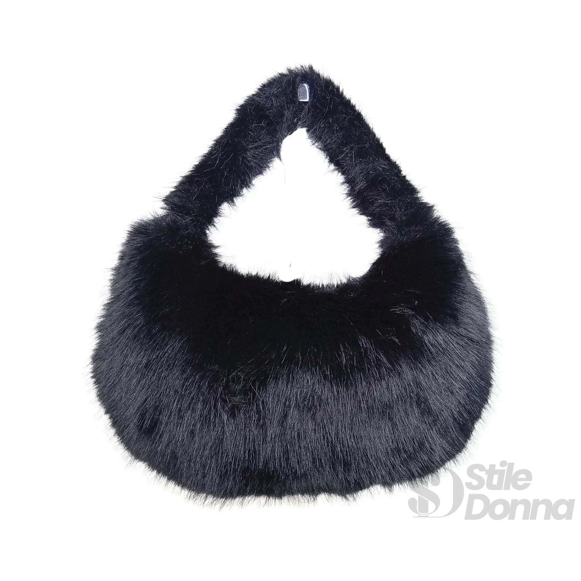 Mini Hobo In Pelliccia Sintetica Con Fodera Microfibra | Vista aggiuntiva 11 | pelliccia sintetica | Beige