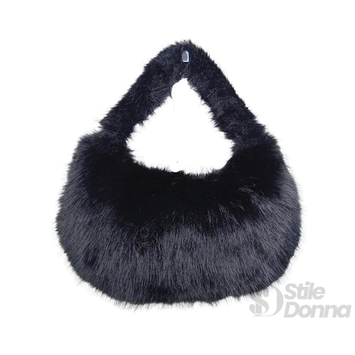 Mini Hobo In Pelliccia Sintetica Con Fodera Microfibra | Vista aggiuntiva 11 | pelliccia sintetica | Beige