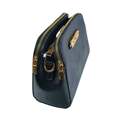 Moschino Black Faux Leather Shoulder Bag - Stile Donna Bags