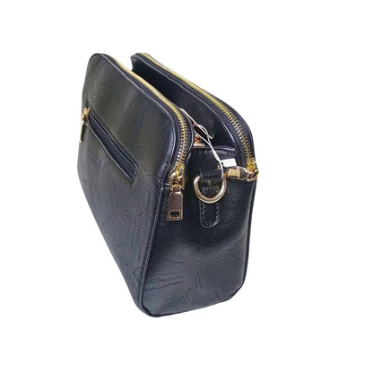 Moschino Black Faux Leather Shoulder Bag - Stile Donna Bags